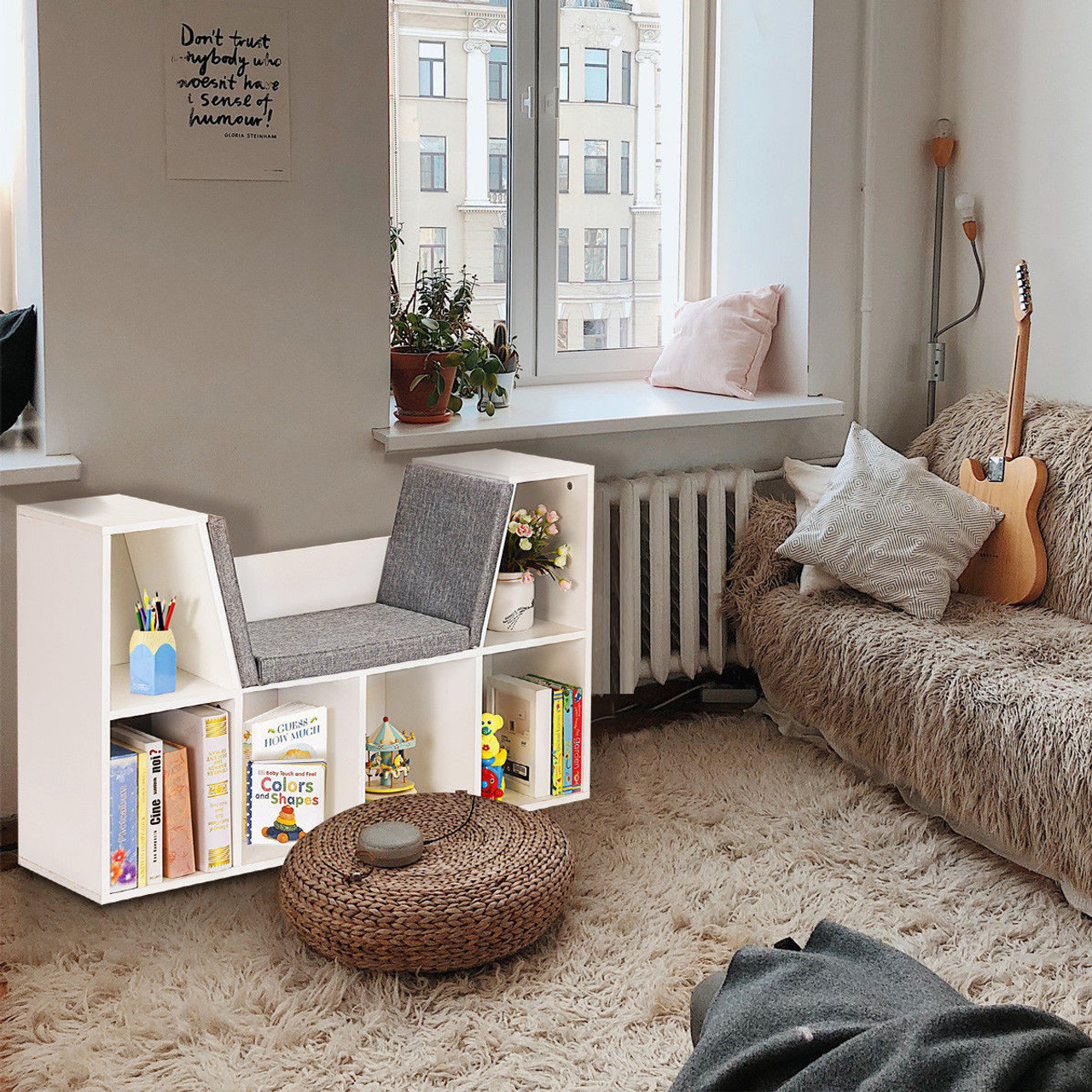 Kids' 6-Cubby Storage Cabinet Bookcase product image