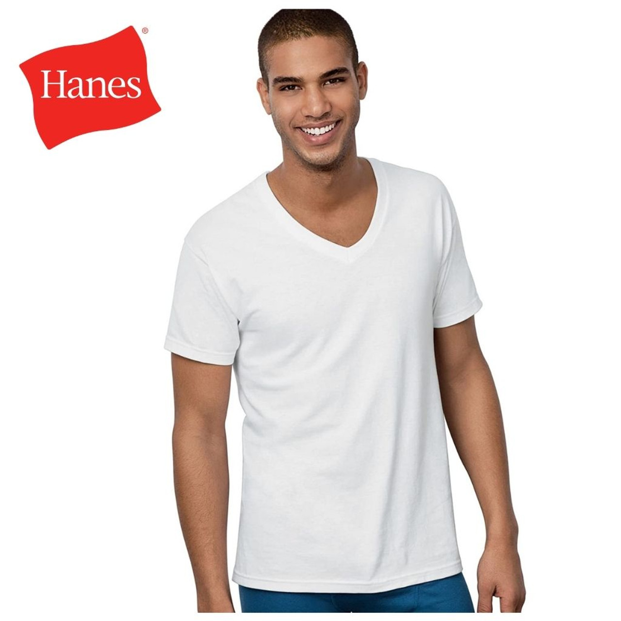 Hanes® Tagless Comfortsoft V-Neck T-Shirt (6-Pack) DailySteals