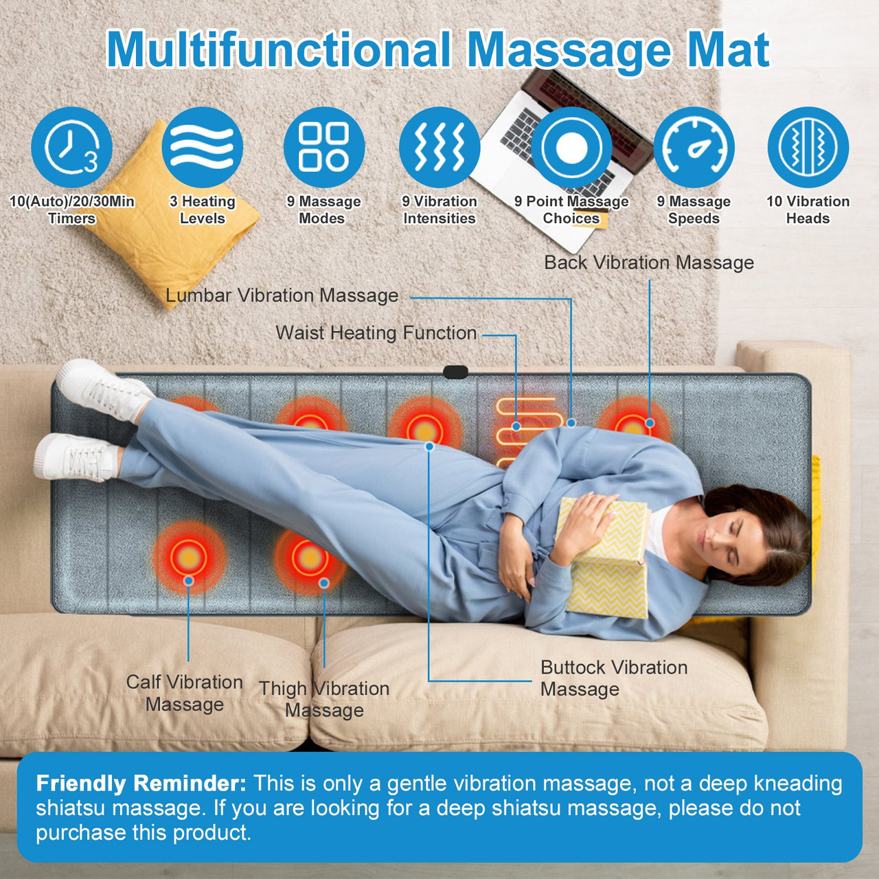 iMounTEK Full Body Electric Massage Mat product image