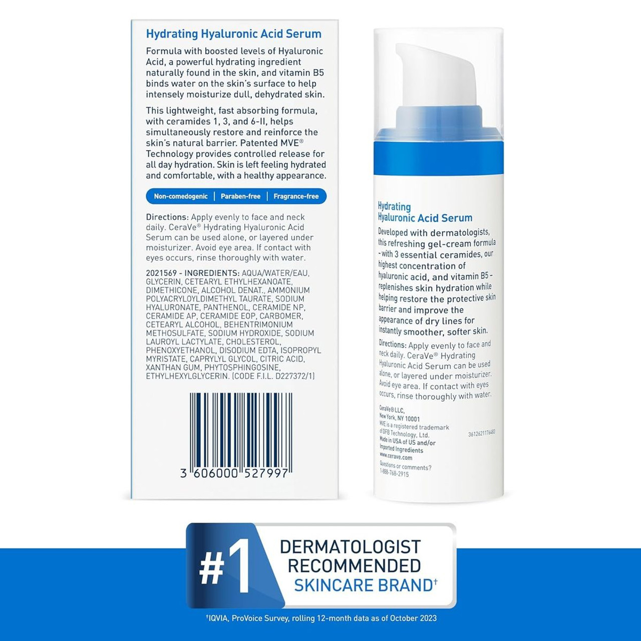 CeraVe Hyaluronic Acid Serum for Face (4-Pack) product image