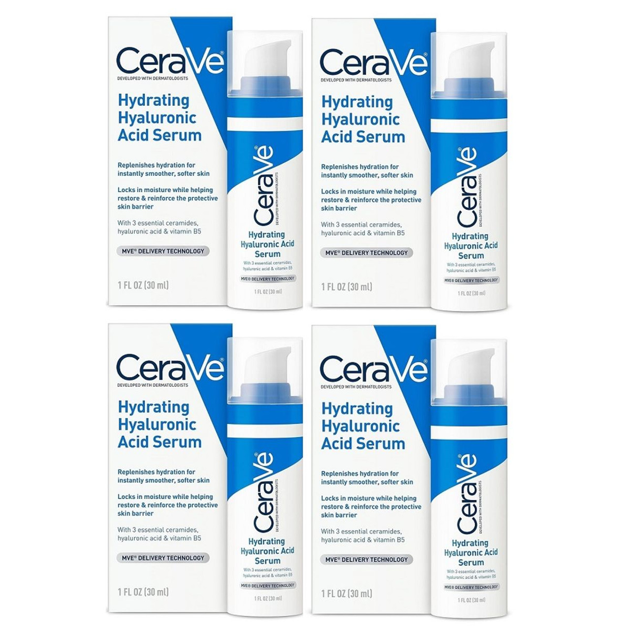 CeraVe Hyaluronic Acid Serum for Face (4-Pack) product image