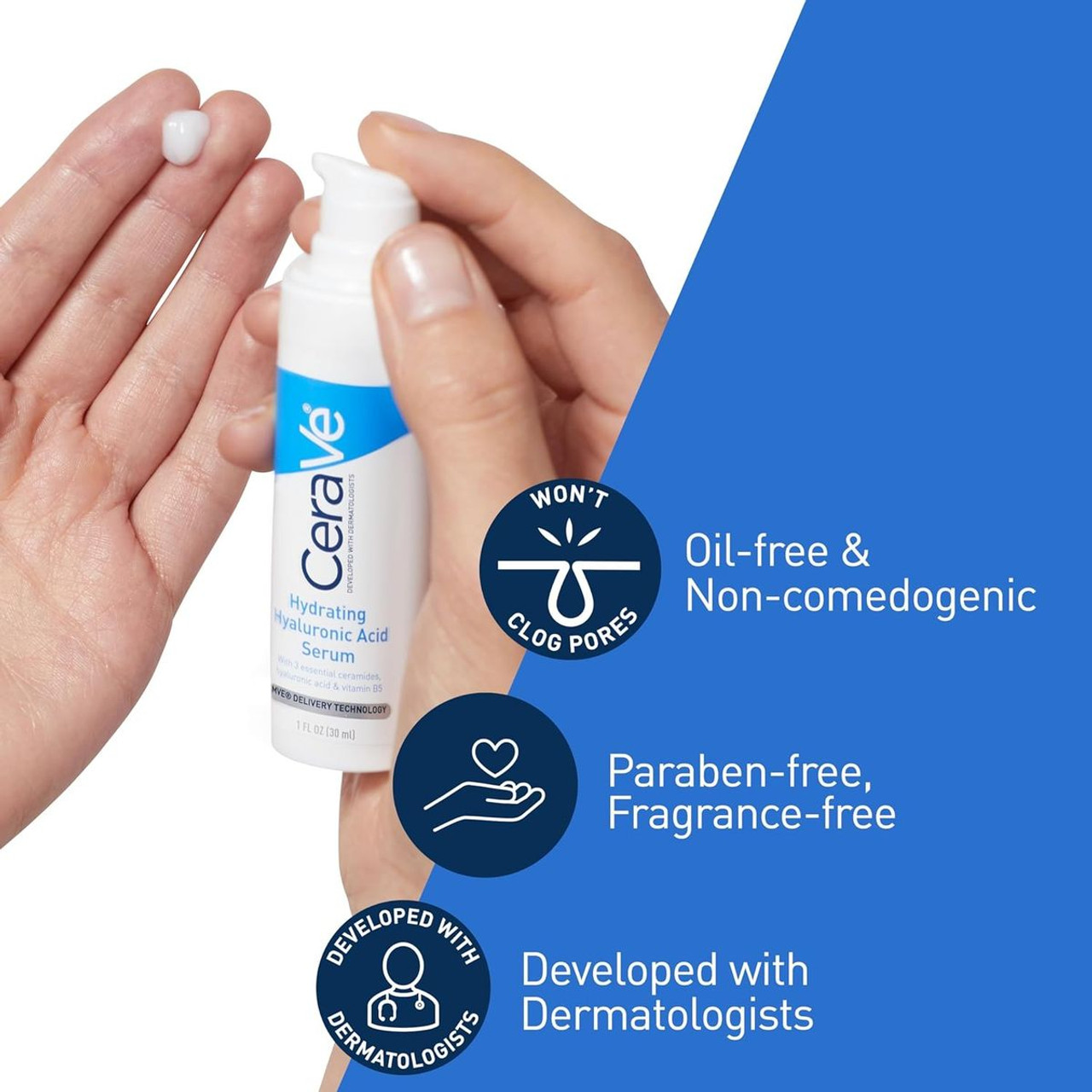CeraVe Hyaluronic Acid Serum for Face (4-Pack) product image