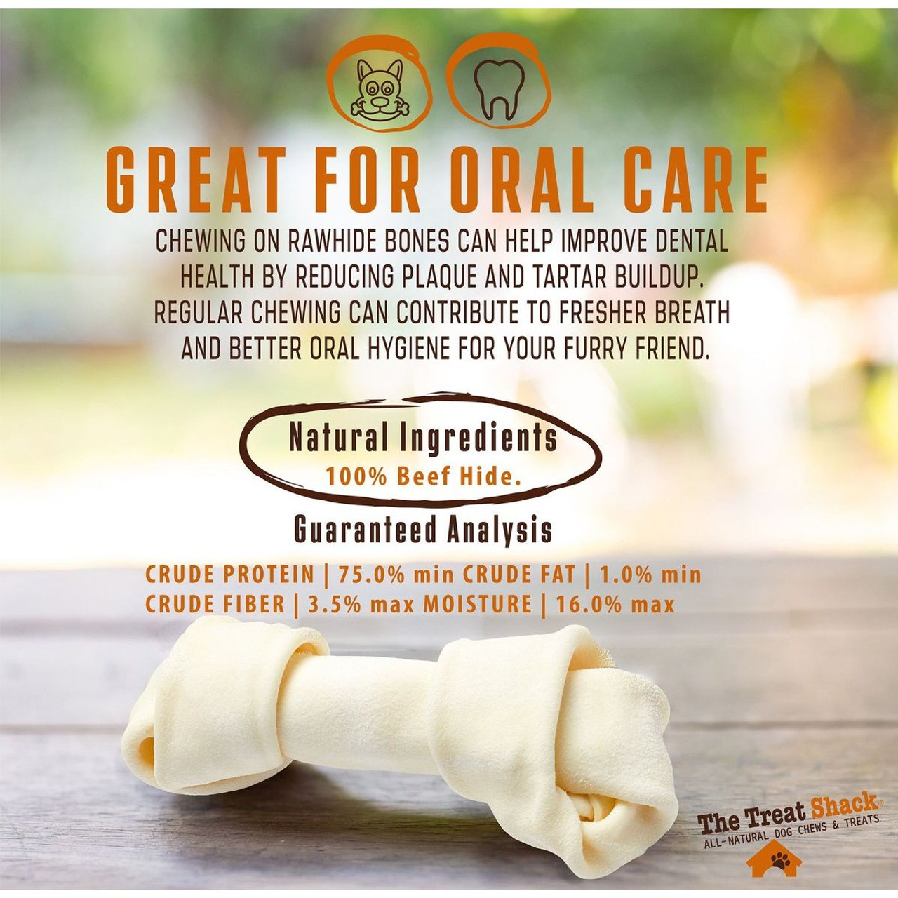 4-5" Knotted Premium Rawhide Dog Treats product image