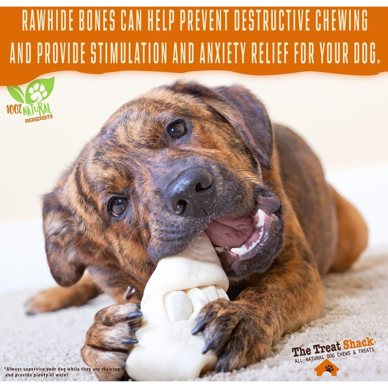 4-5" Knotted Premium Rawhide Dog Treats product image