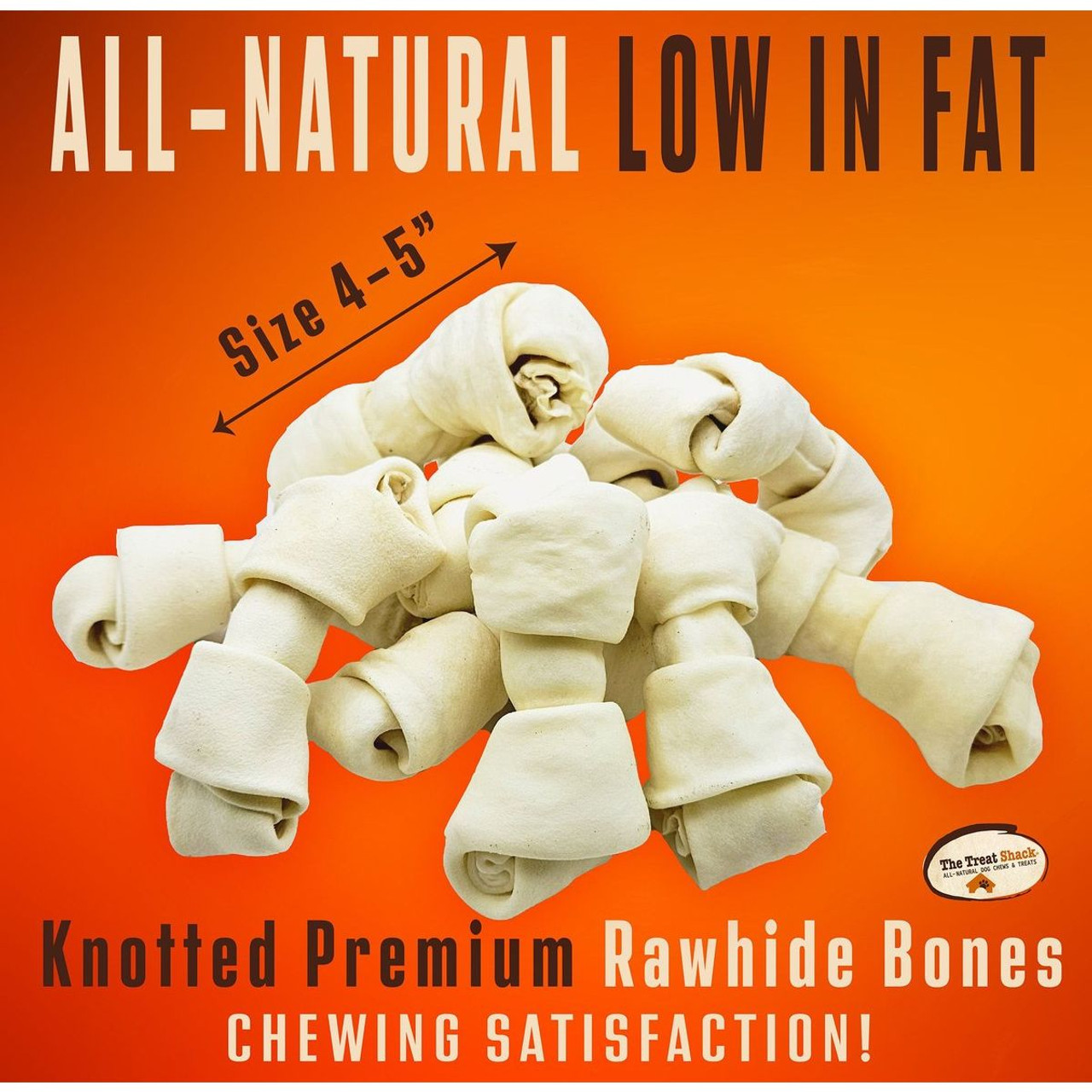 4-5" Knotted Premium Rawhide Dog Treats product image