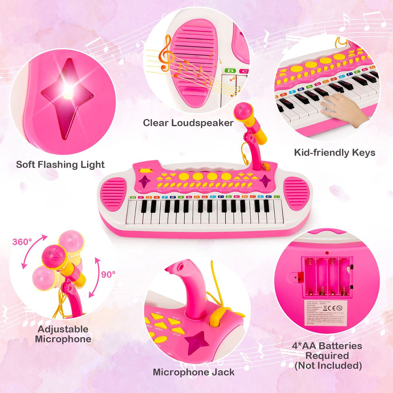 31-Key Piano Keyboard with Microphone for Kids product image