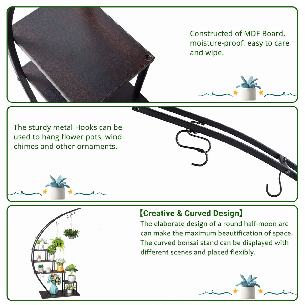 5-Layer Half Circle Flower Stand product image