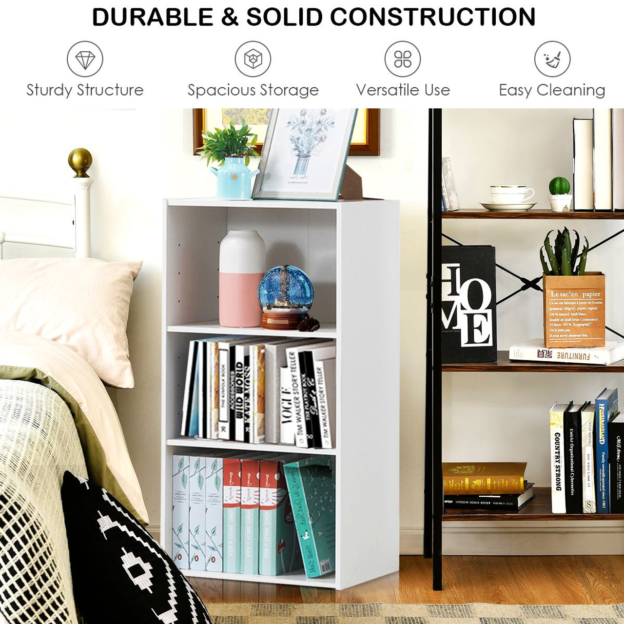 3-Tier Open Storage Display Cabinet product image