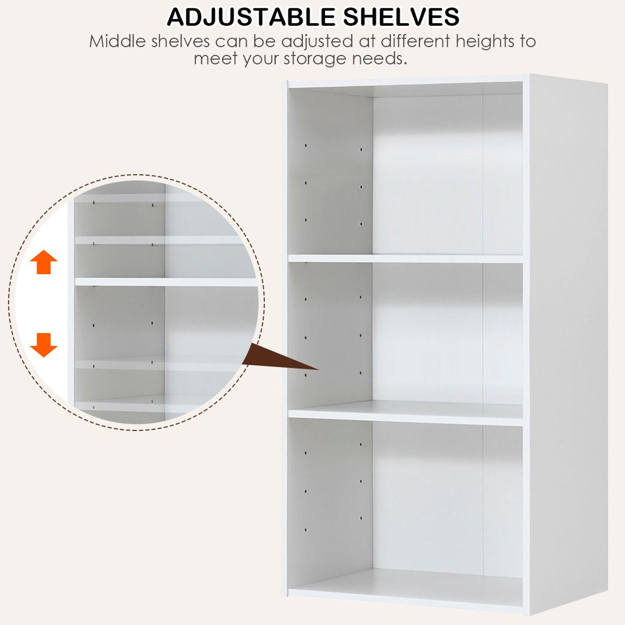 3-Tier Open Storage Display Cabinet product image