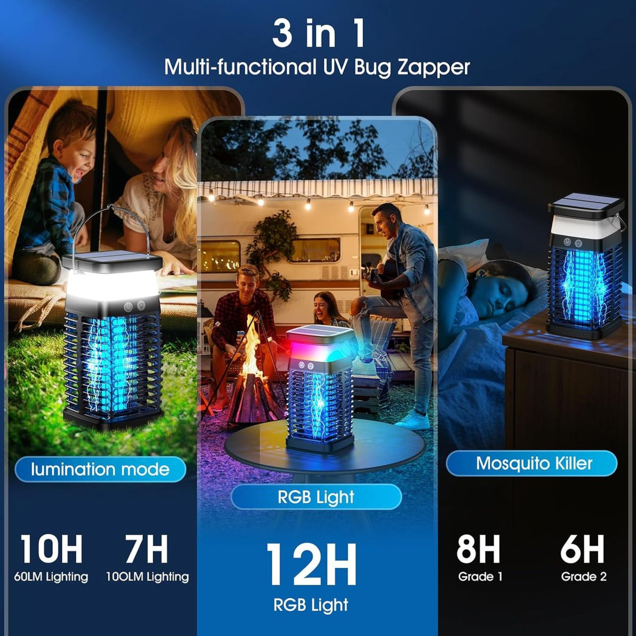 Indoor/Outdoor Bug Zapper with RGB Light product image