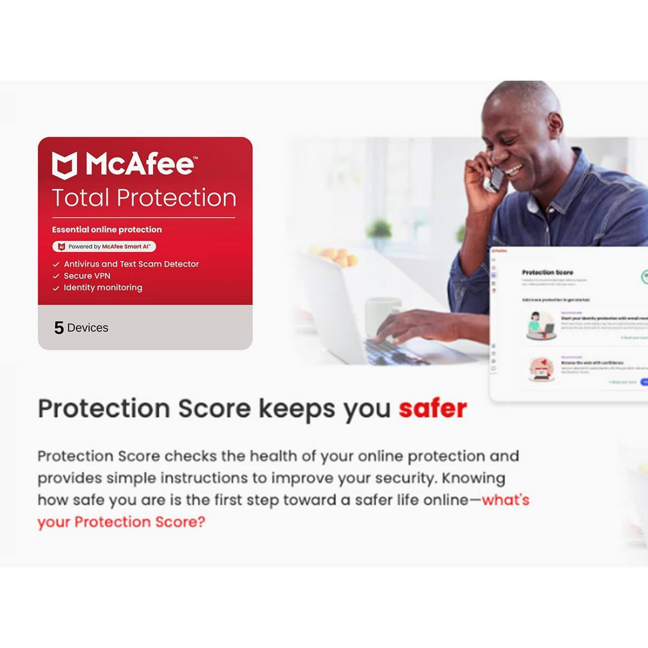 McAfee Total Protection 5-Device, 1- or 2-Year Subscription [Digital Delivery] product image