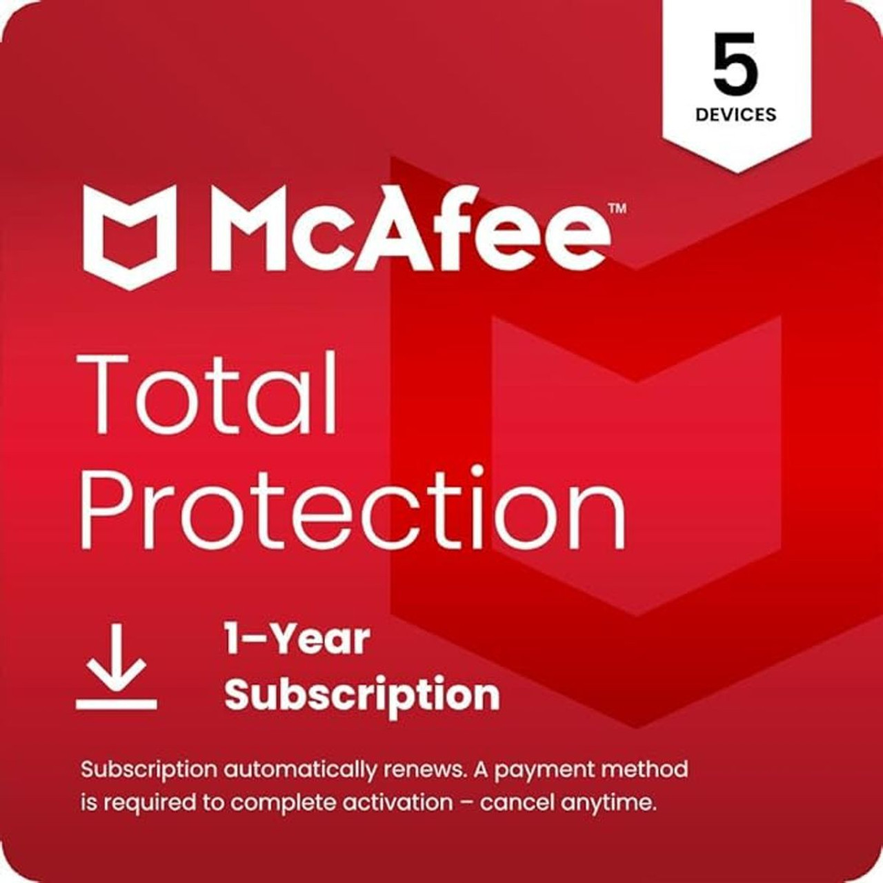 McAfee Total Protection 5-Device, 1- or 2-Year Subscription [Digital Delivery] product image