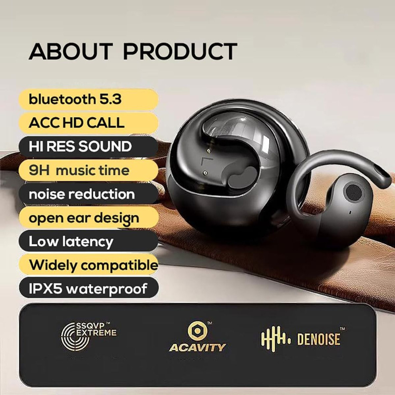 Mini AI Translator Earphones for Travel and Language Learning product image