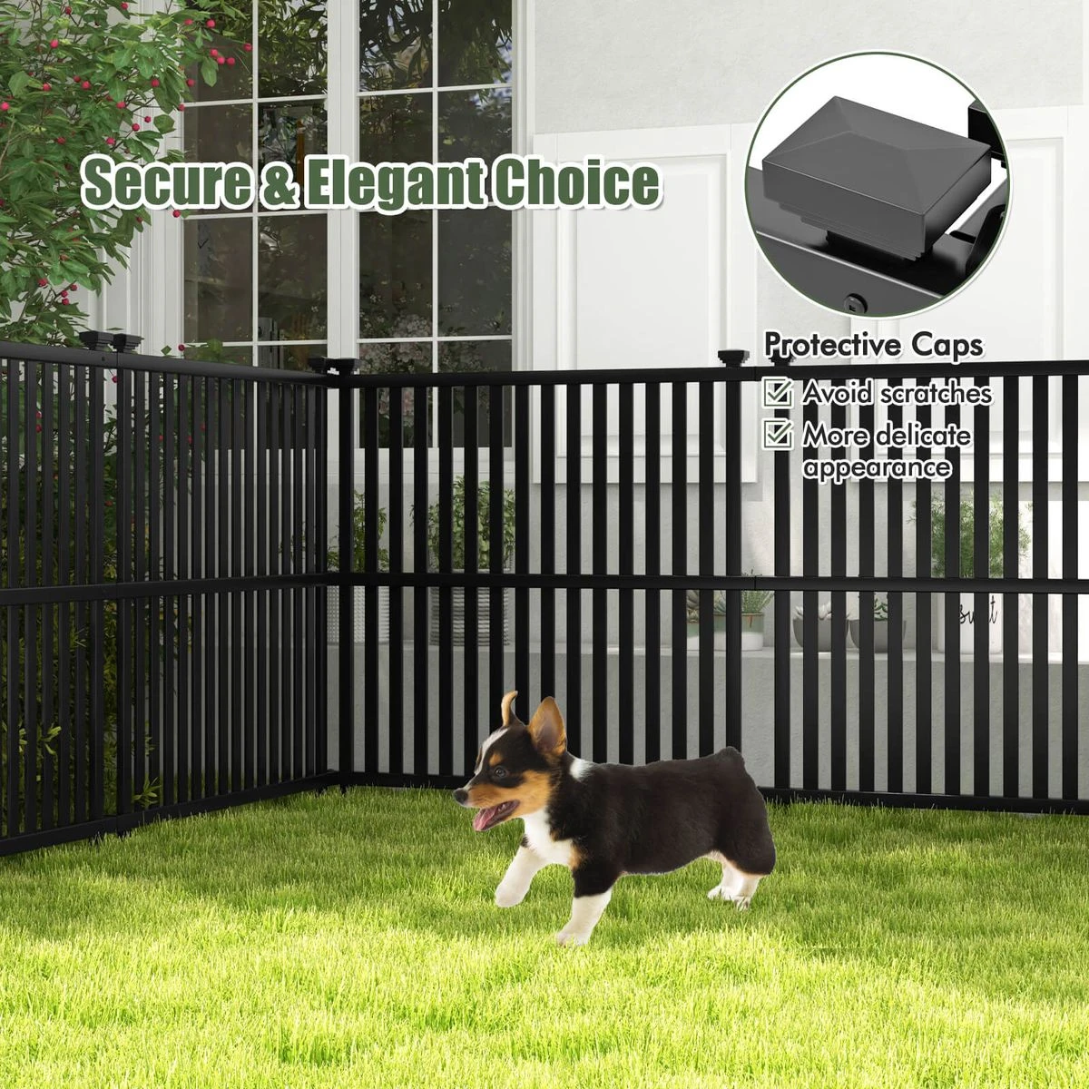Pvc Fence Panels With Metal Ground Stakes product image