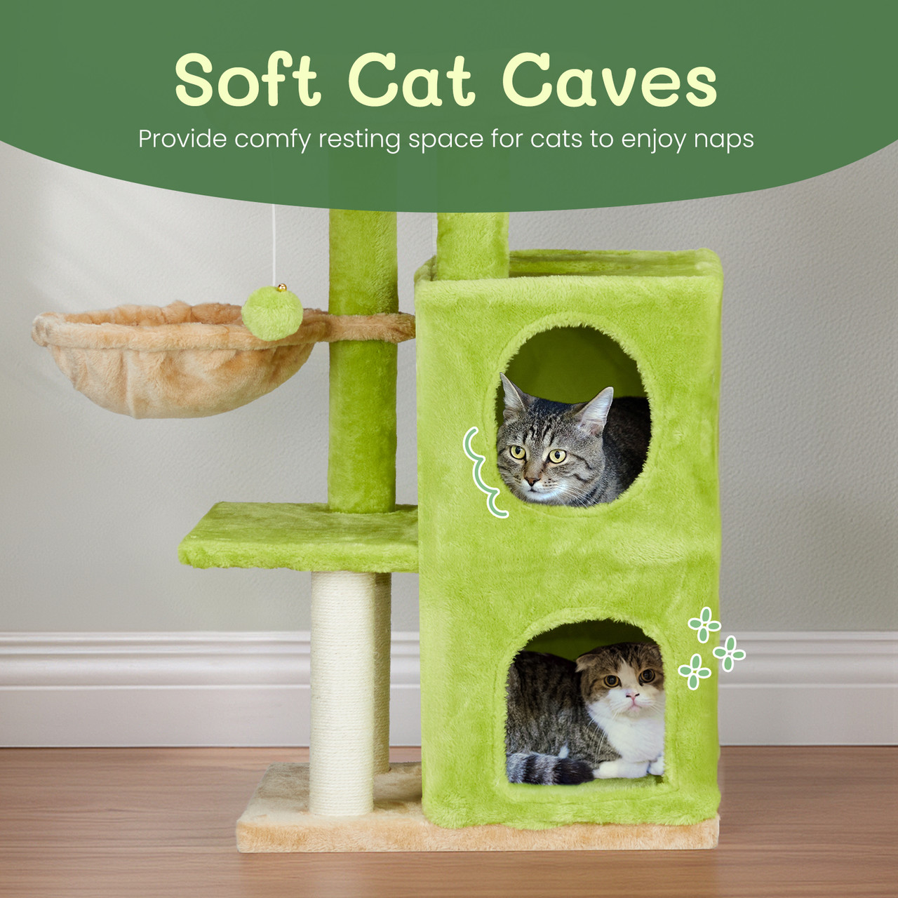 33" Cat Tree with Sisal Scratching Posts product image