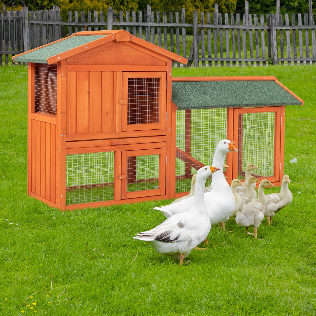 61" Wooden Coop/Hutch with Ladder and Tray product image