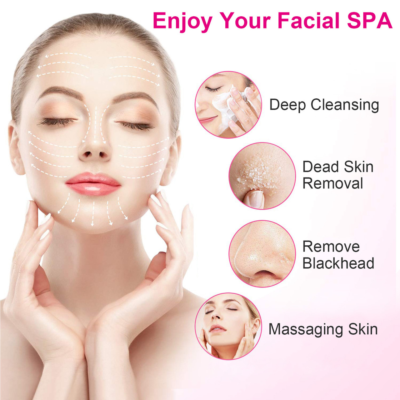 Facial Cleansing Spin Brush with 5 Different Brush Heads product image