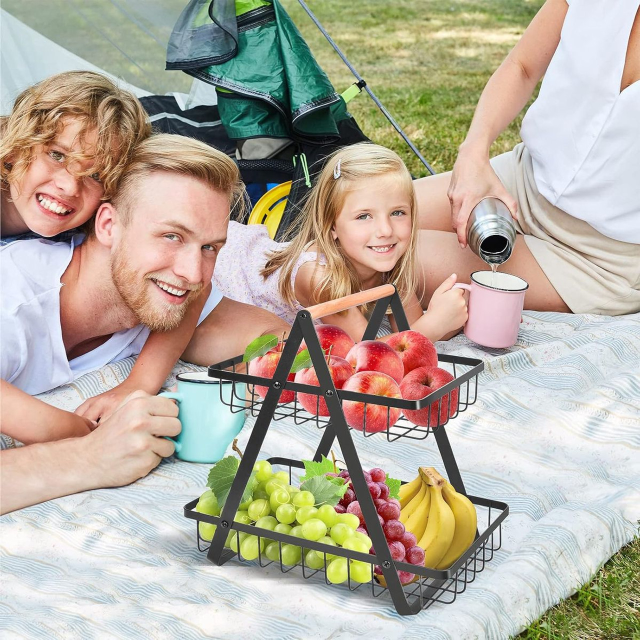 2-Tier Countertop Fruit Basket (1- or 2-Pack) product image
