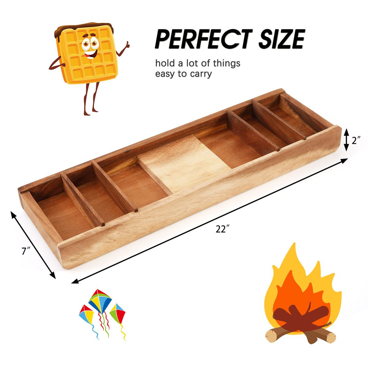 Walnut DIY S'mores Bar Station for Assembly product image