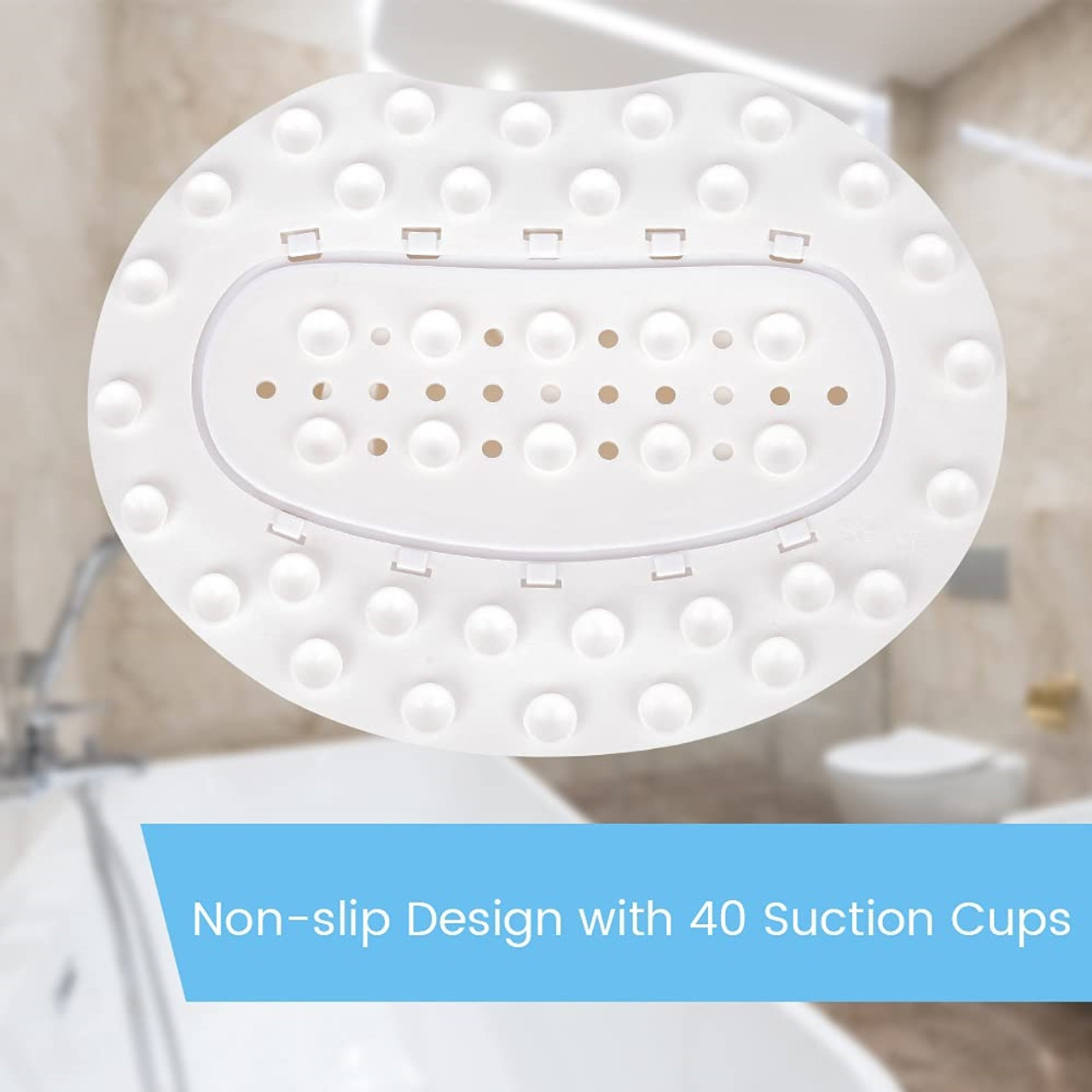 Ergonomic Bathtub Pillow with Suction Cups product image