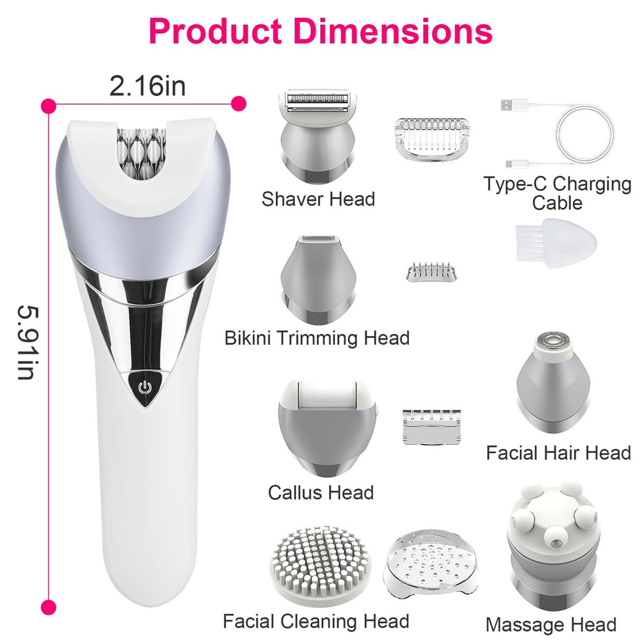 Laromni Women's 7-In-1 Electric Razor product image
