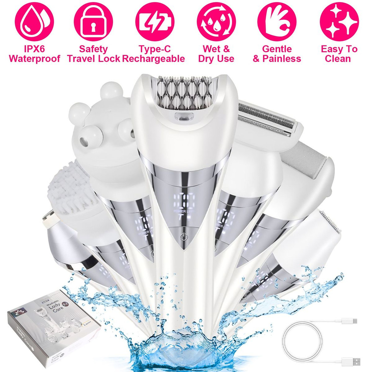 Laromni Women's 7-In-1 Electric Razor product image