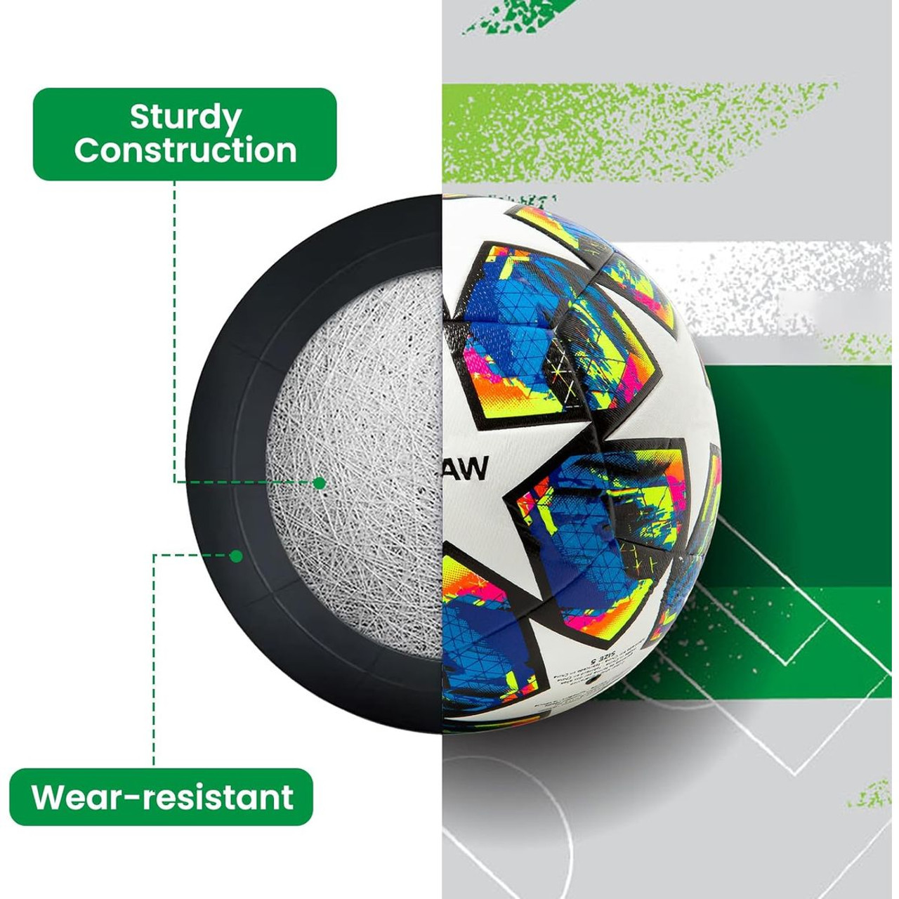 Size 5 Soccer Ball with Pump and Needles product image