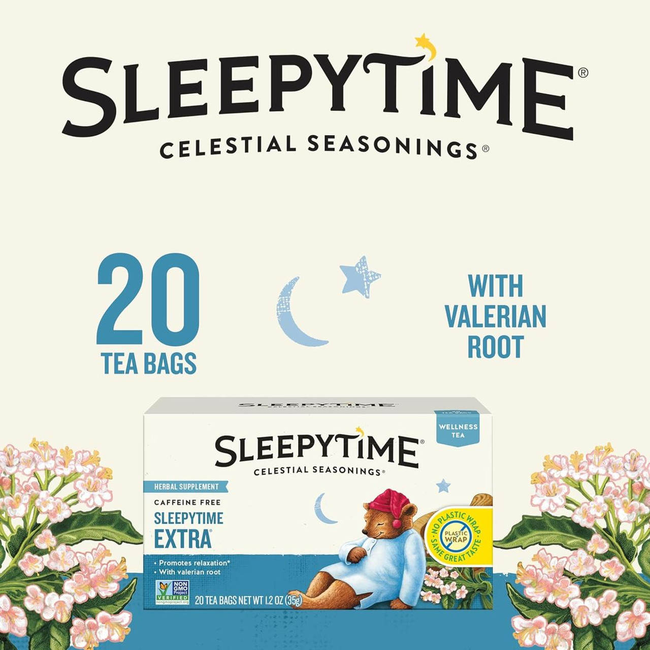 Celestial Seasonings Sleepytime Extra Herbal Tea, 20 Count (6-Pack) product image