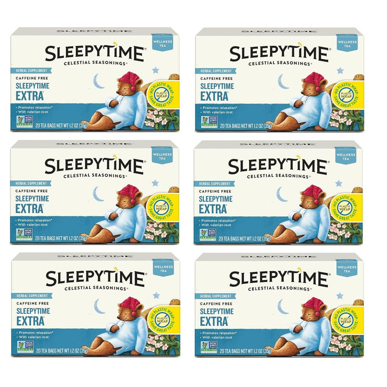 Celestial Seasonings Sleepytime Extra Herbal Tea, 20 Count (6-Pack) product image