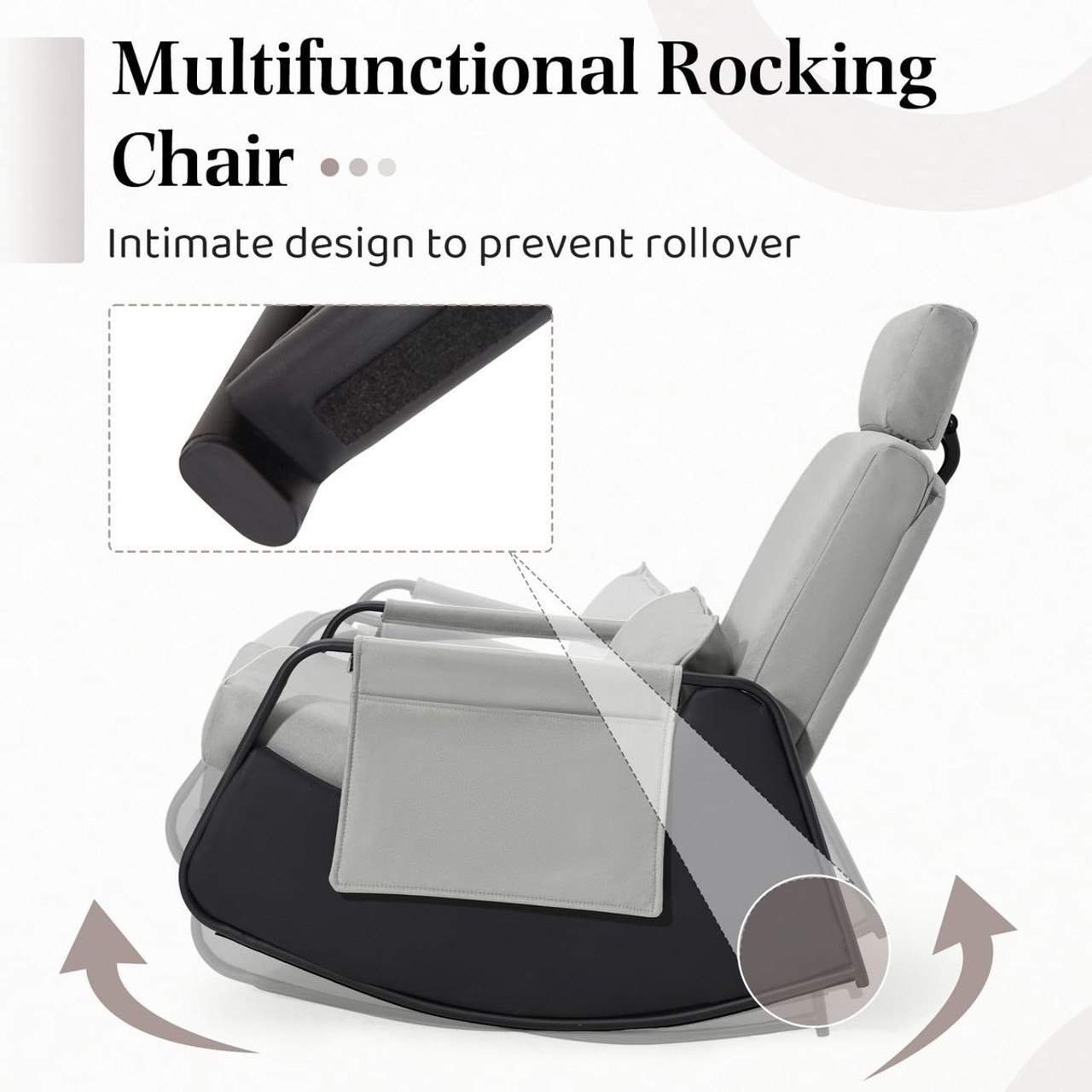 Gliding Rocking Chair with Retractable Footrest  product image