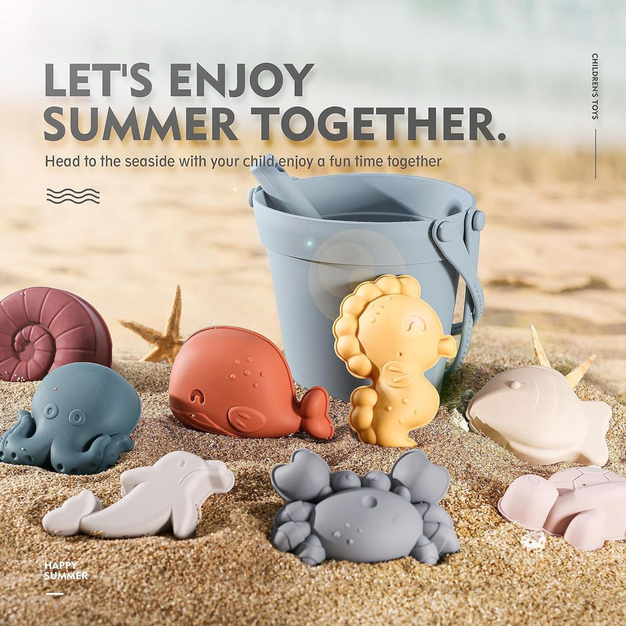 11-Piece Silicone Sand Toys product image
