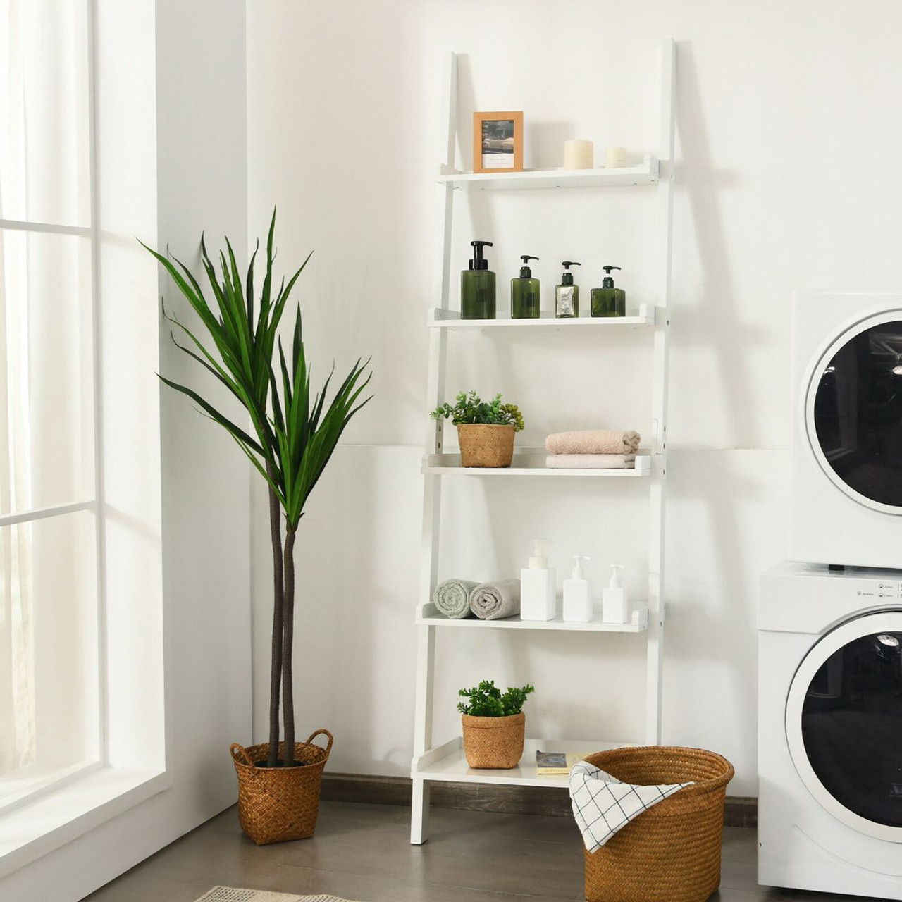 5-Tier Leaning Wall Ladder Shelf  product image