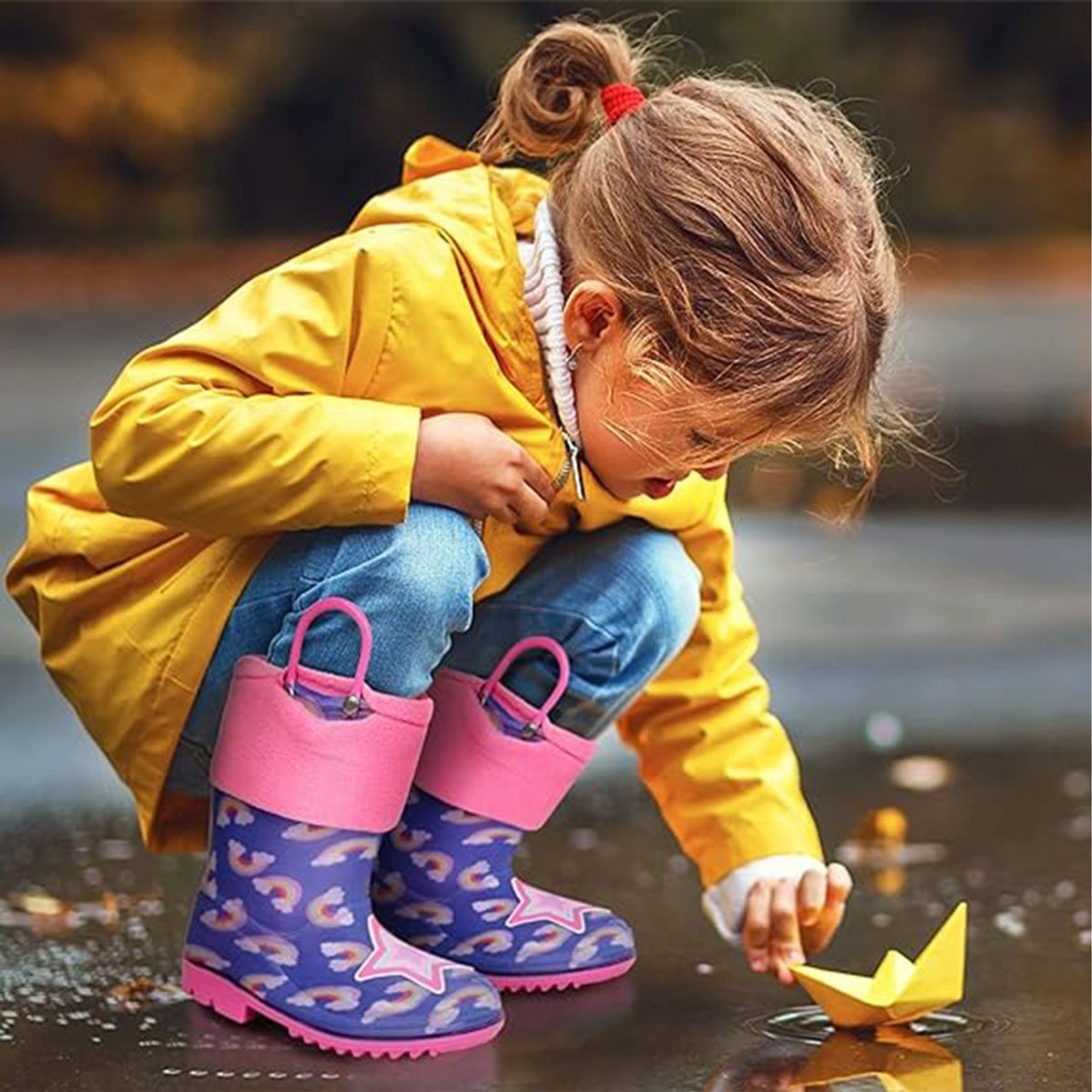 Kids' Unisex Waterproof Rubber Boots product image