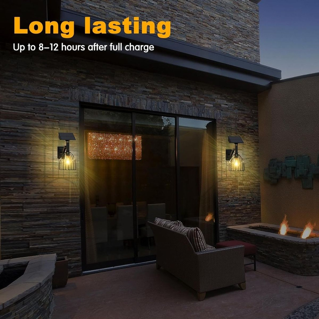 Outdoor Solar Wall Lantern (2-Pack ) product image