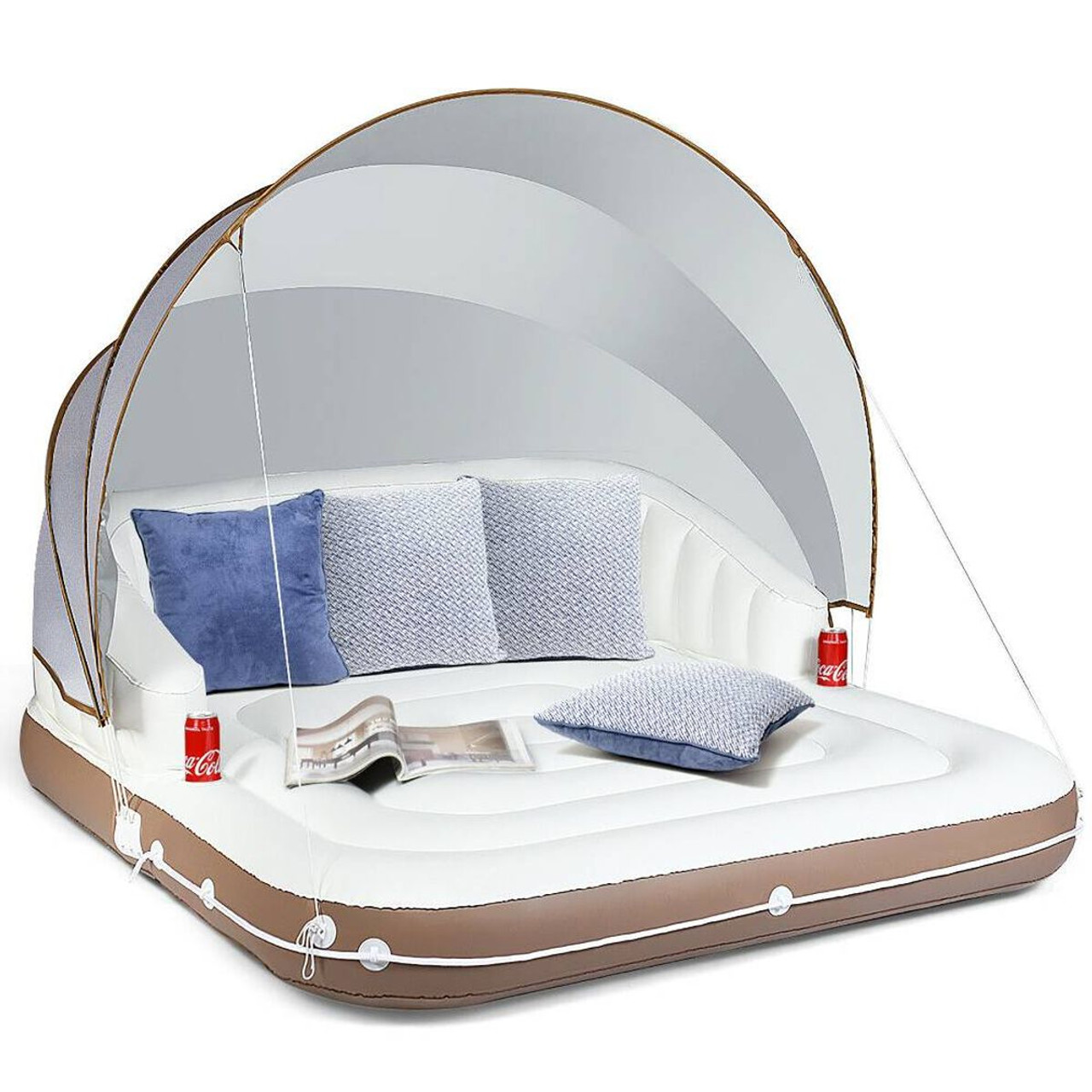 Inflatable Lounge Raft with Retractable Canopy product image