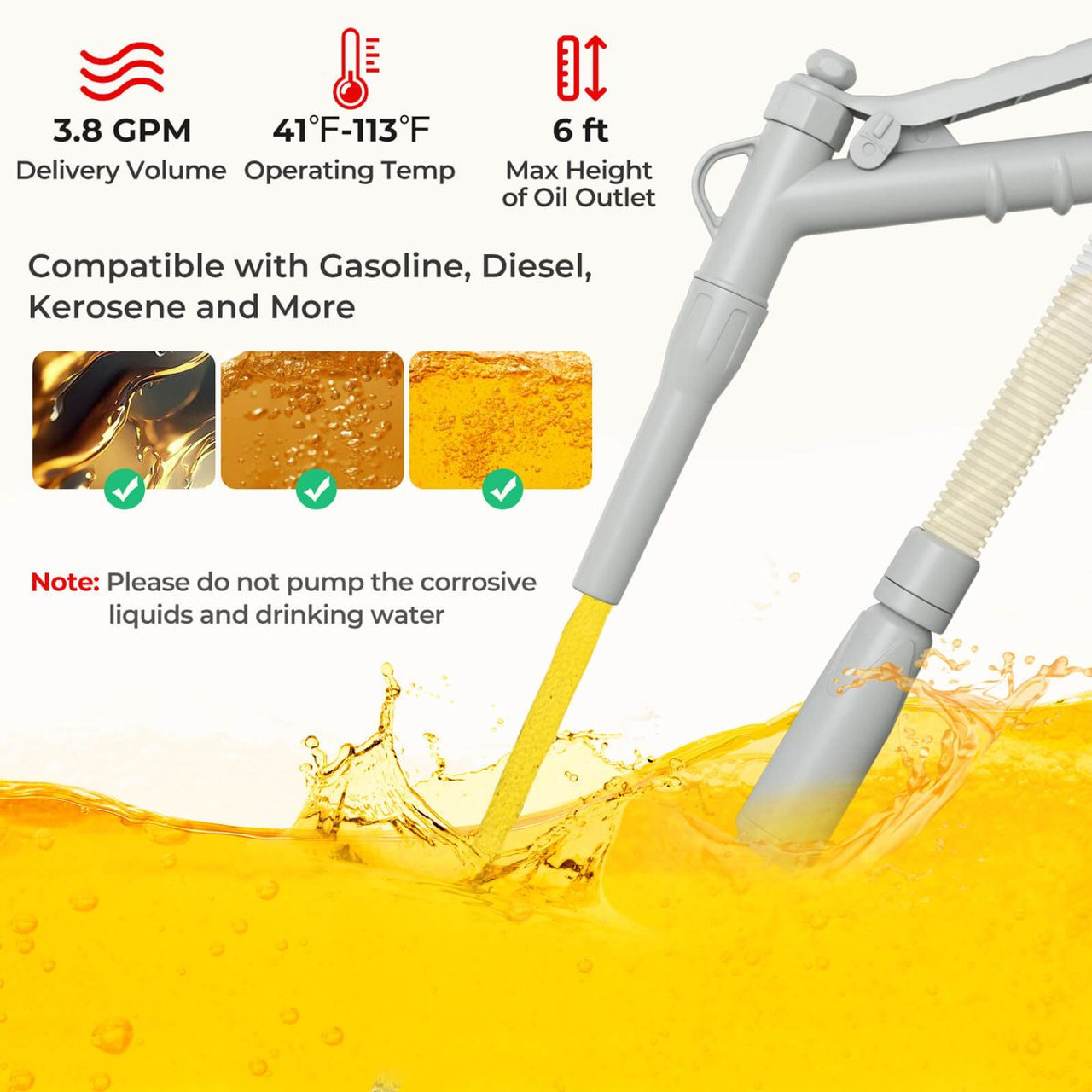 Fuel Transfer Pump with Hand Trigger Nozzle product image