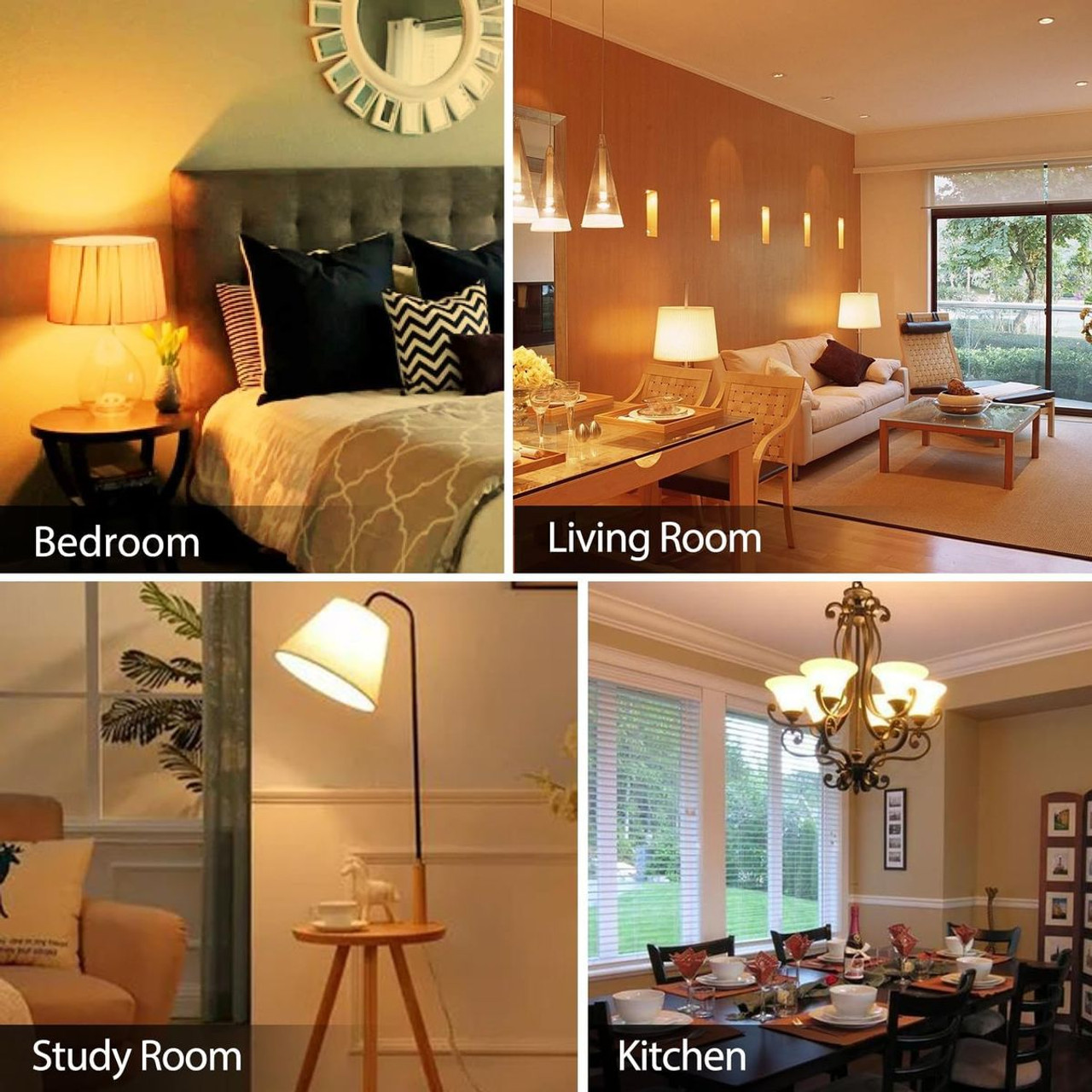 A19 LED Light Bulbs - Warm White (24-Pack) product image