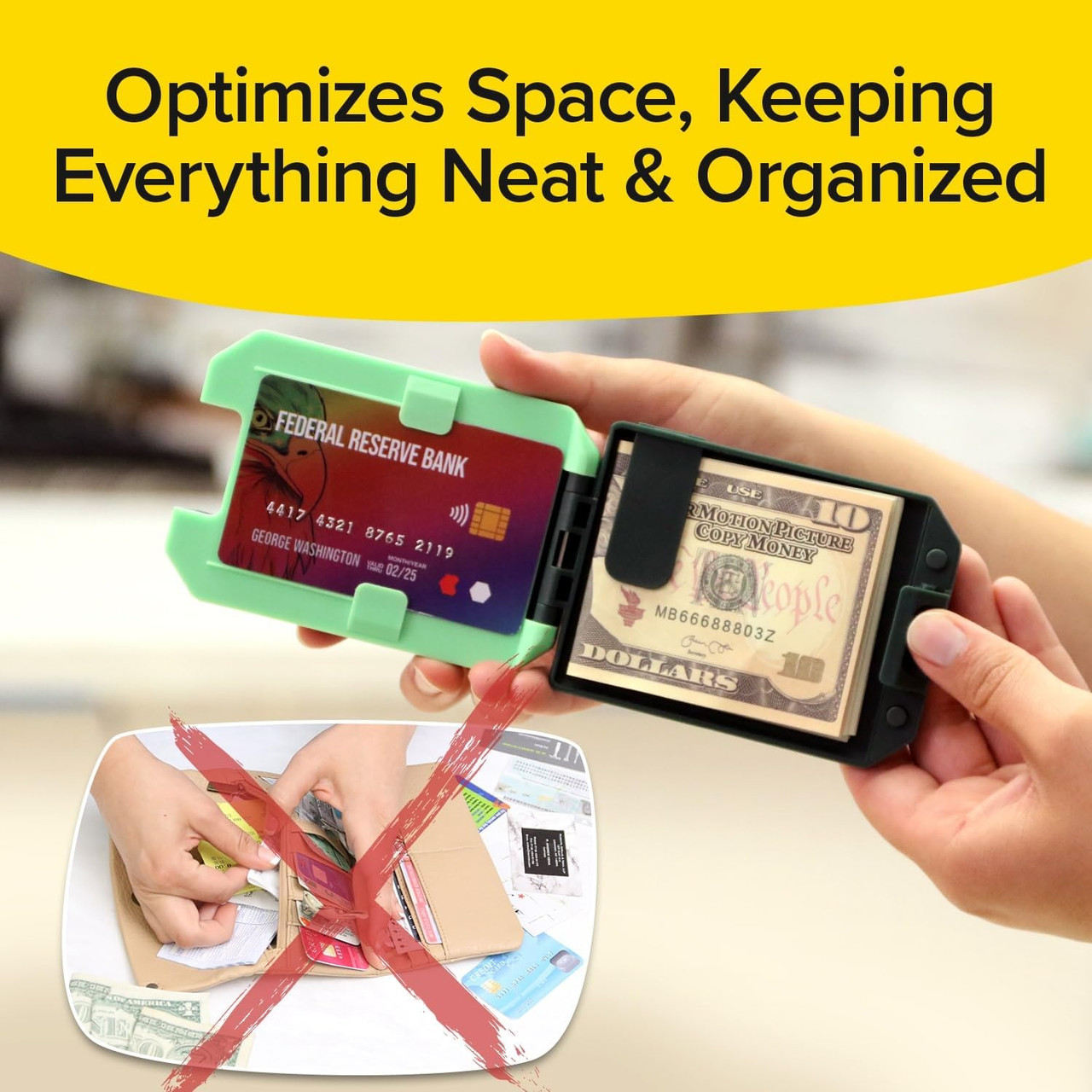 SLIM MINT Ultra-Thin RFID-Blocking Leather Wallet product image