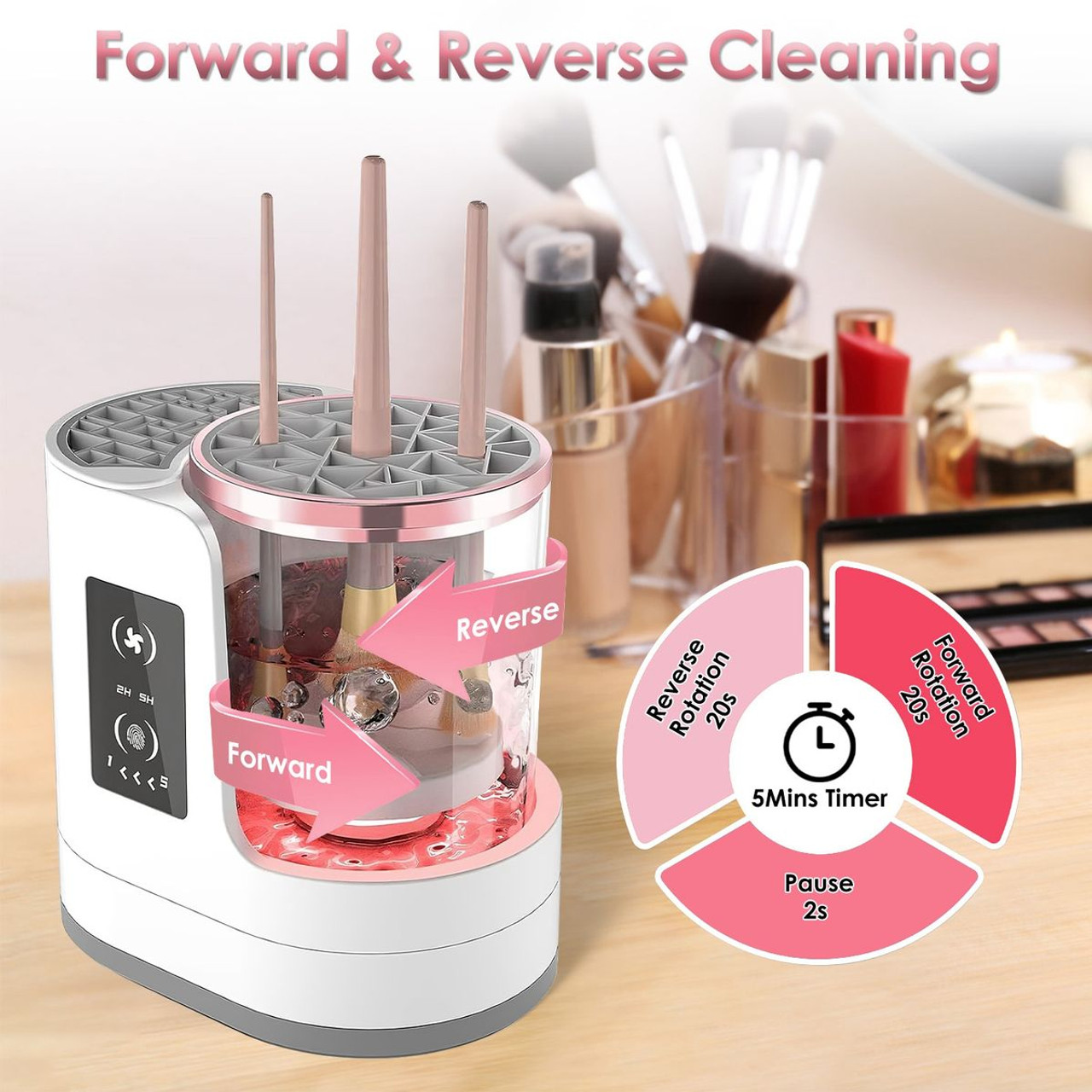 Laromni 4-in-1 Electric Makeup Brush Cleaner product image