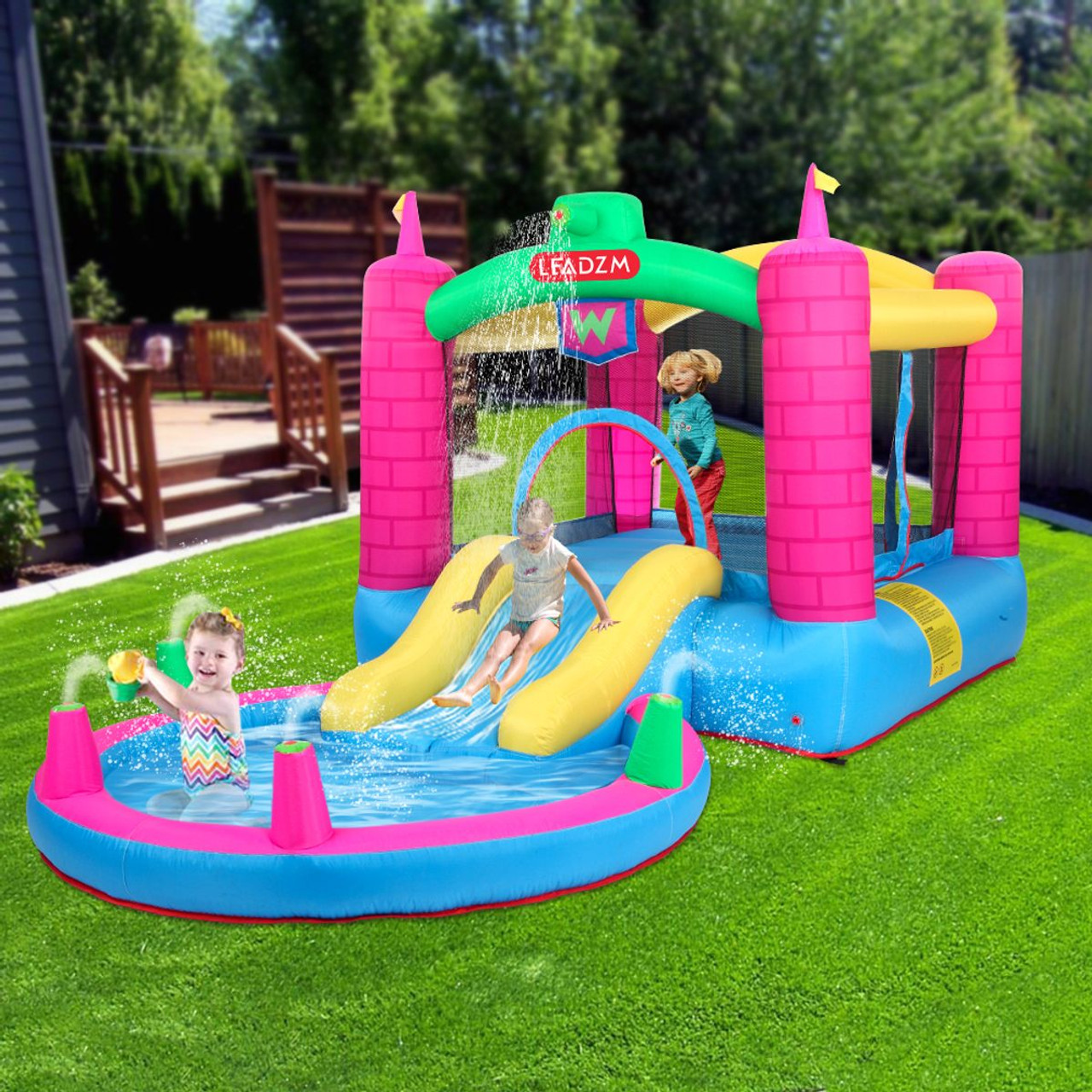 12.5' x 6.7' x 6.2' Inflatable Bounce House with 350W Air Blower product image