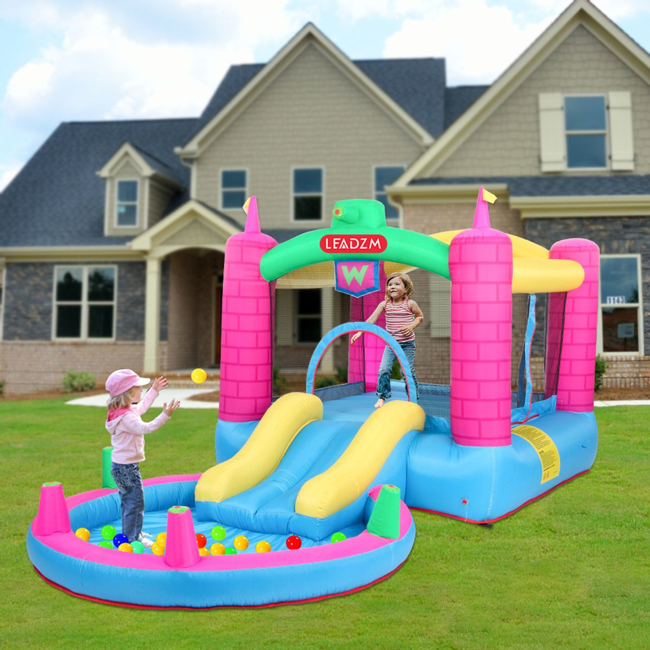 12.5' x 6.7' x 6.2' Inflatable Bounce House with 350W Air Blower product image