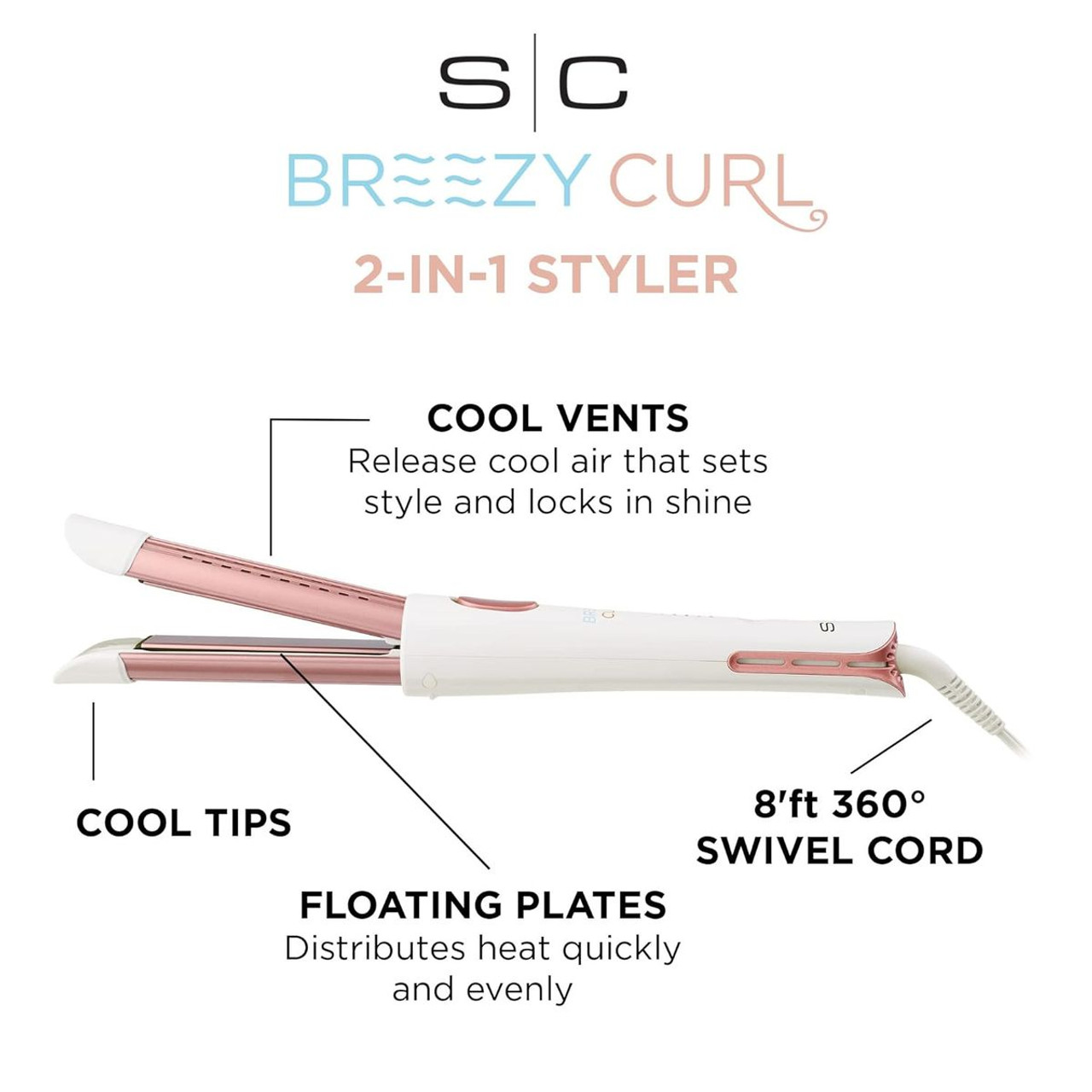 StyleCraft Breezy Curl 2-in1 Cool Air Hair Styler product image