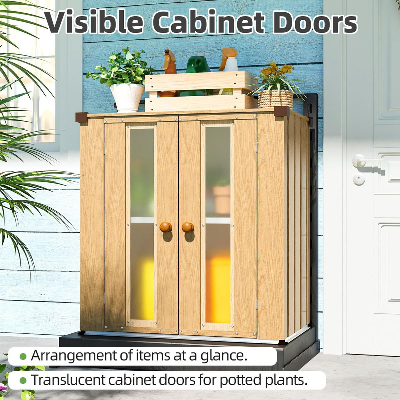 Small Outdoor Storage Cabinet with Shelves product image