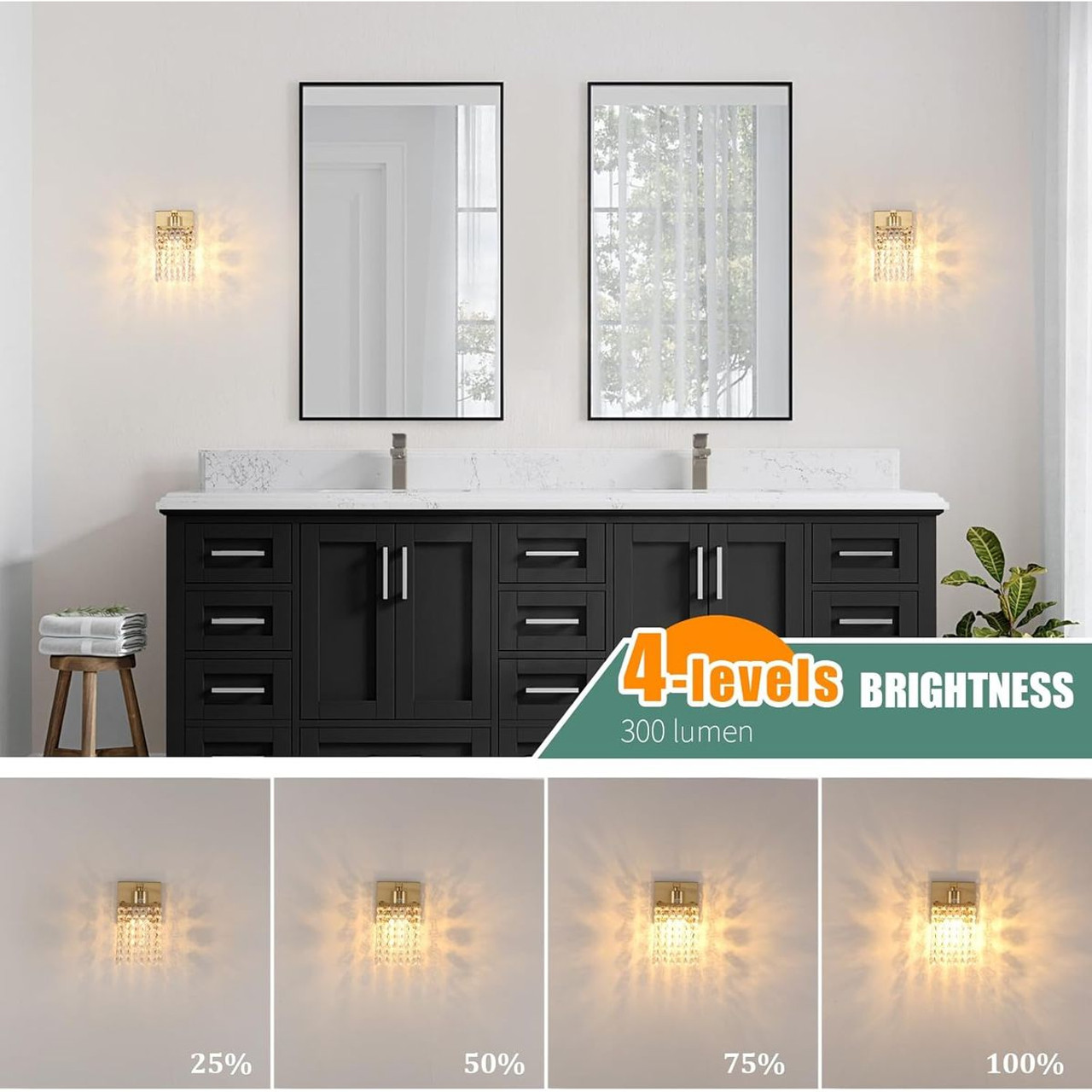 Crystal Wall Sconces with Remote product image