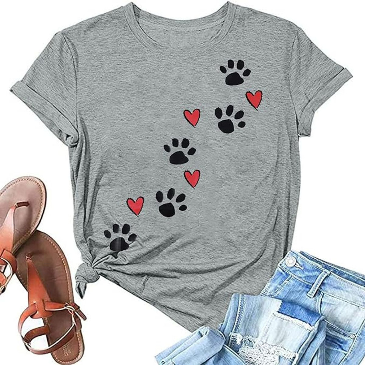 "Dog Mom" Paw Print Tee product image