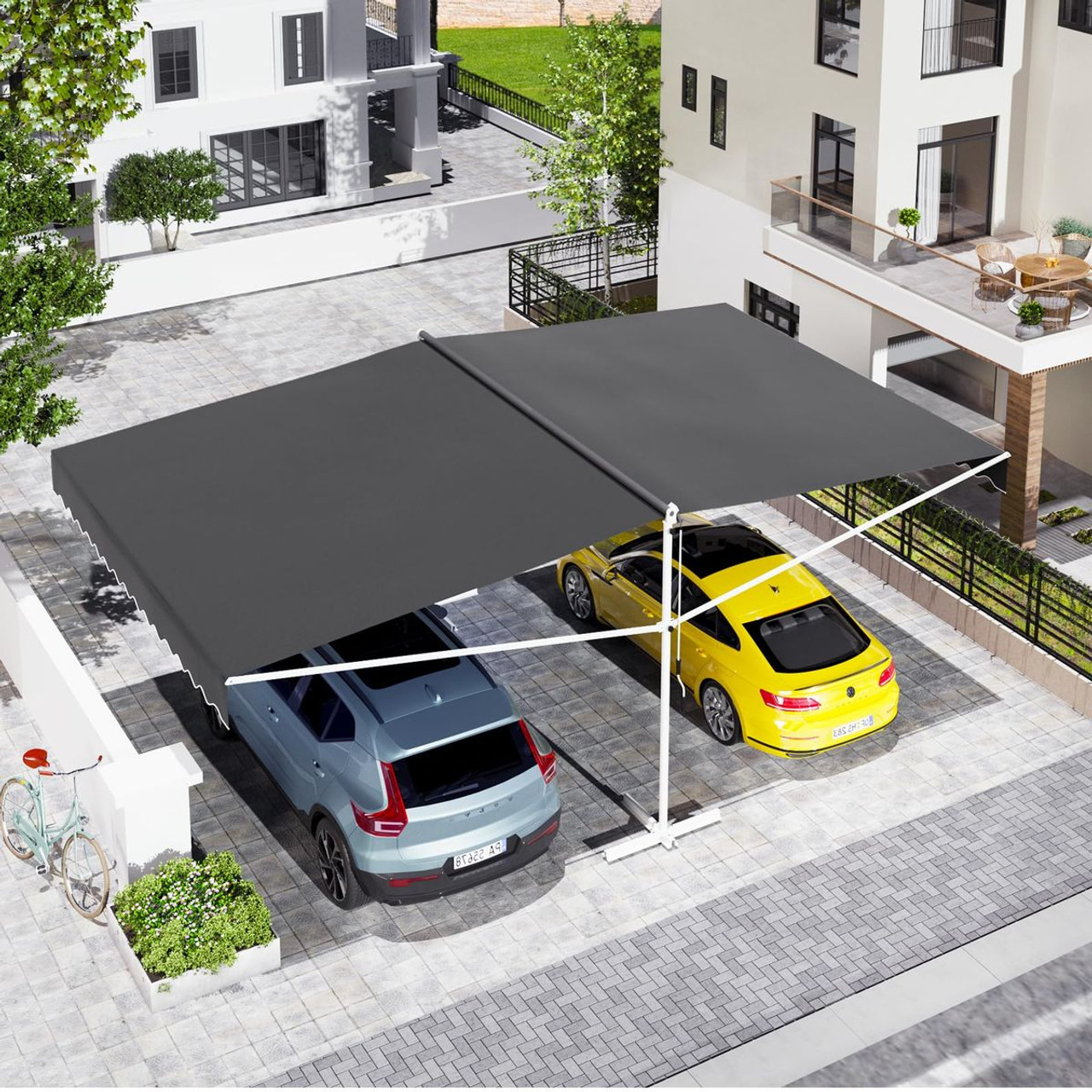 Dual Side Free Standing Retractable Patio Awning product image