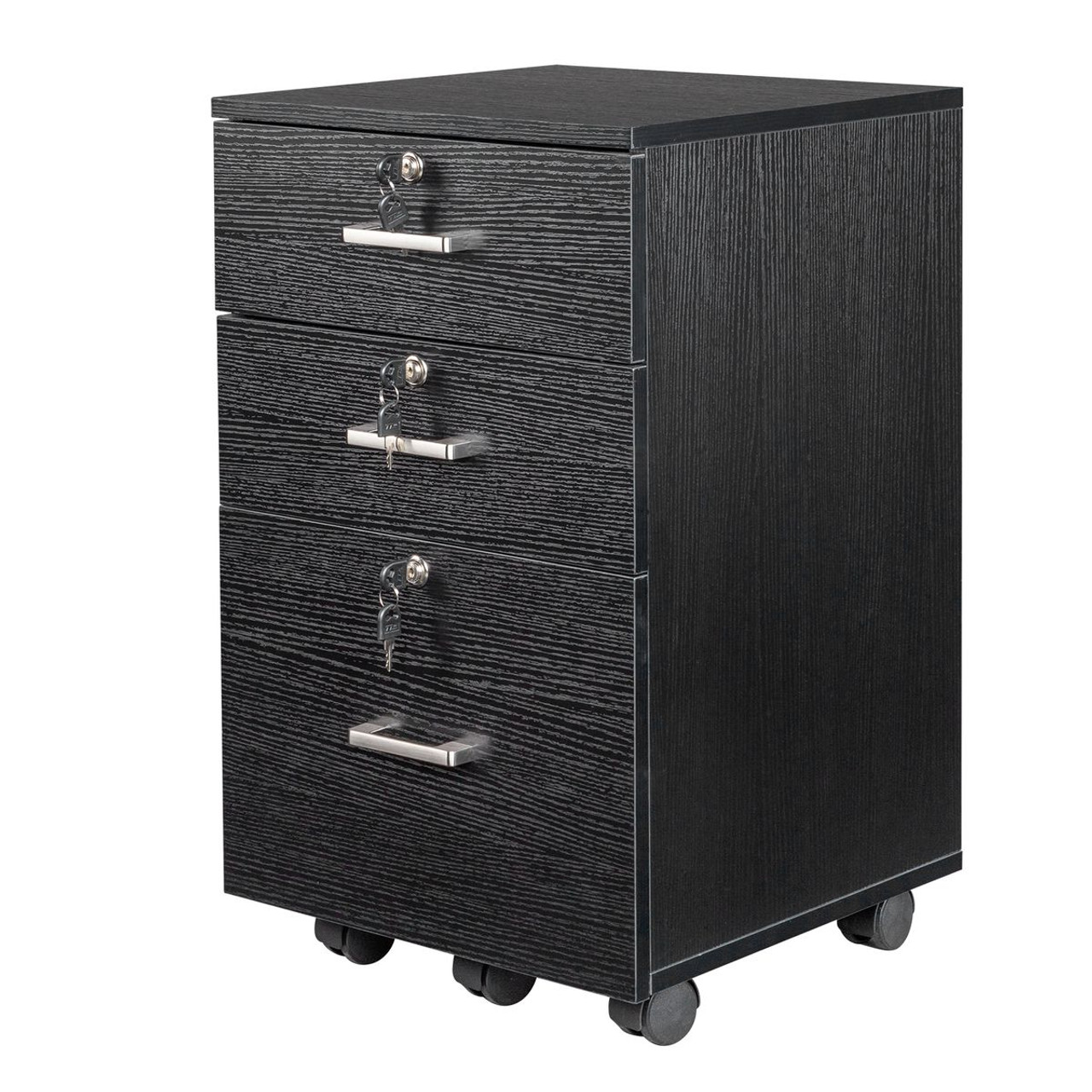 3-Drawer Rolling File Cabinet with Lock product image