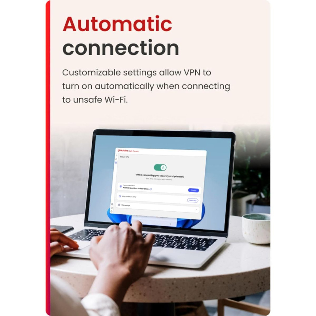 McAfee Safe Connect VPN 2025 5-Devices 1-Year product image