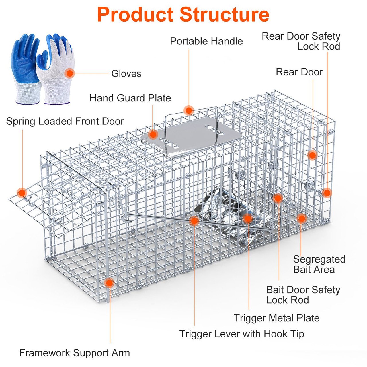 25.59" Humane Animal Trap Cage product image