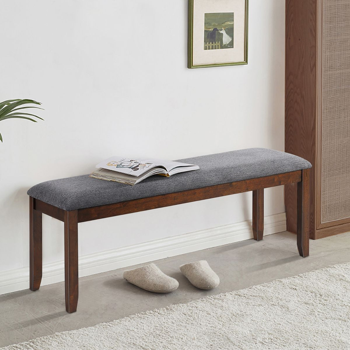 Upholstered Wood Entryway Bench (1- or 2-Pack) product image